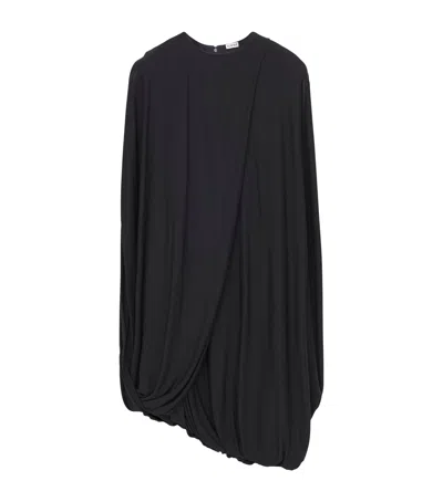 Loewe Draped Mini Dress In Black