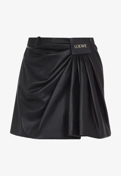 Loewe Draped Mini Skirt In Multi