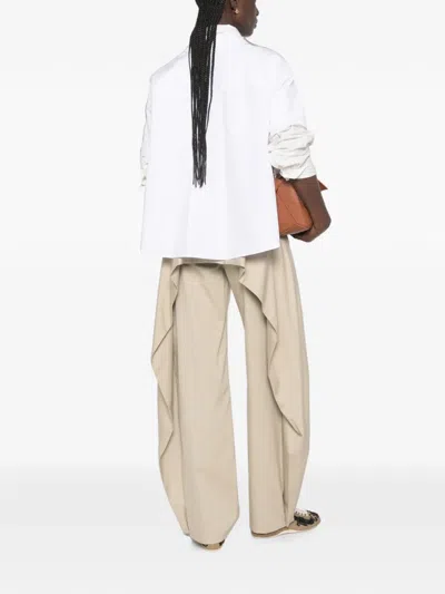 Loewe Draped Palazzo Pants In Neutral