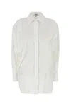 Loewe Camicia In Popeline Bianco  Donna