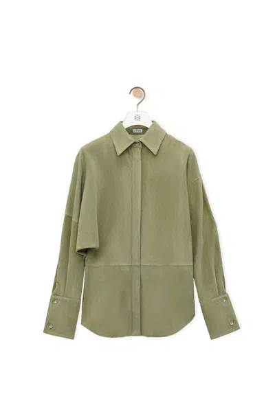 Loewe Draped Shirt In Gray