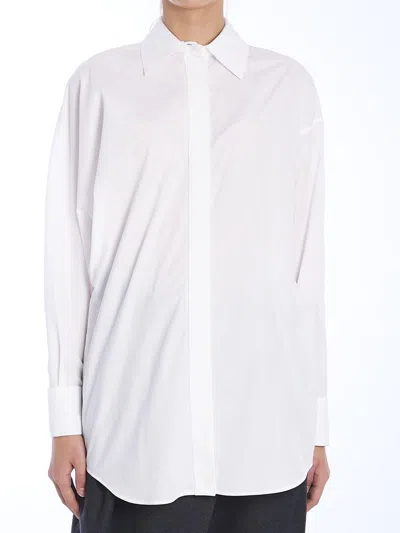 Loewe Draped Shirt In Cotton In White