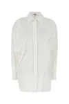 Loewe Oversize Poplin Shirt Cuffed Sleeves In White