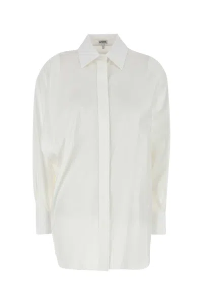 Loewe Oversize Poplin Shirt Cuffed Sleeves In Multi