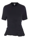 Loewe Draped Short-sleeve T-shirt In Black