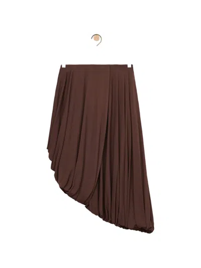 Loewe Draped Skirt In Brown