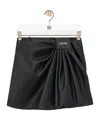 Loewe Draped Skirt In Nappa Lambskin In Black