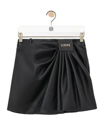 Loewe Draped Skirt In Nappa Lambskin