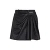 Loewe Draped Lambskin Midi Skirt