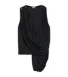 Loewe Draped Sleeveless Top In Black