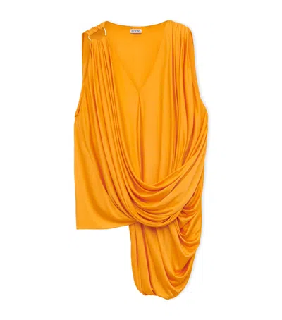 Loewe Draped Sleeveless Top In Yellow