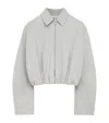 Loewe Draped Suede Jacket In Gray