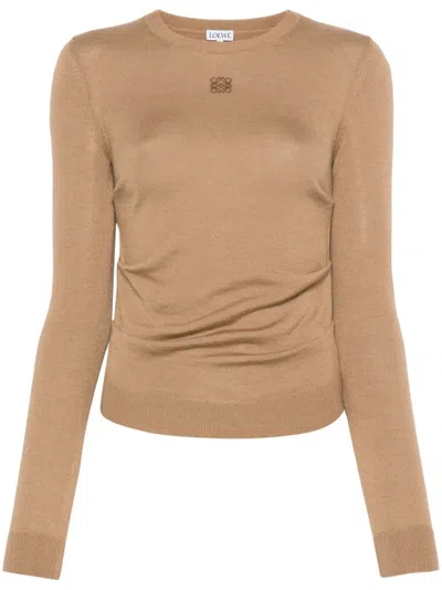 Loewe Drapierter Pullover In Brown