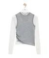 Loewe Cashmere-blend Draped Sweater In Gray