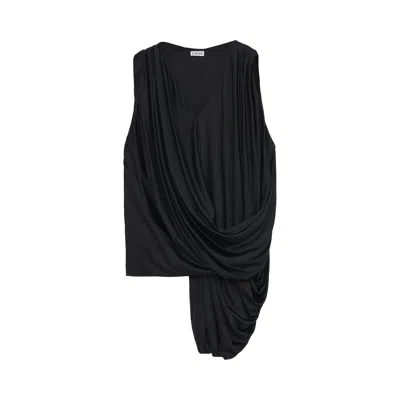 Pre-owned Loewe Draped Top 'black' | Women's Size 34