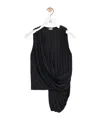 Loewe Draped Sleeveless Top In Black