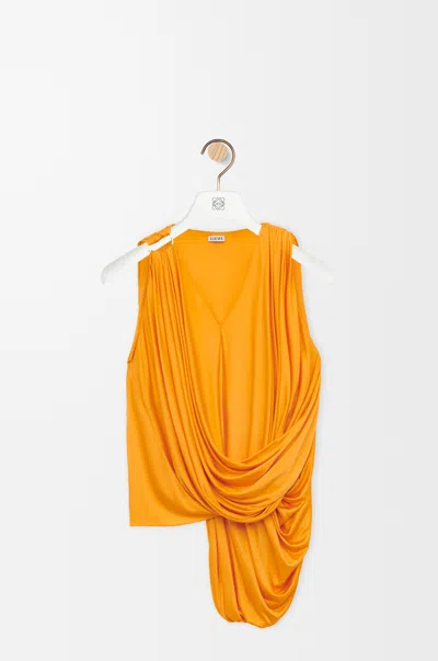 Loewe Draped Sleeveless Top In Yellow