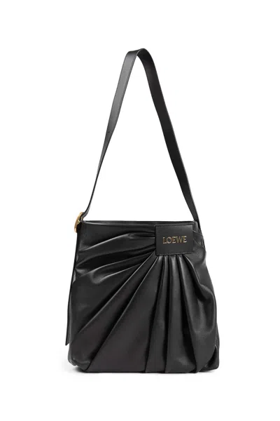 Loewe Draped Tote Bag In Black