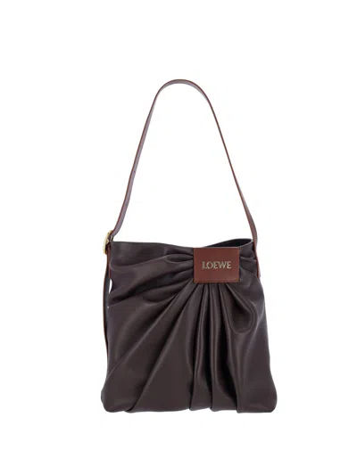 Loewe "draped Tote" Tote Bag In Brown