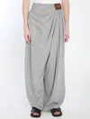 Loewe Draped Loose Wool-blend Trousers