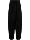Loewe Draped Wide-leg Harem Trousers In Black