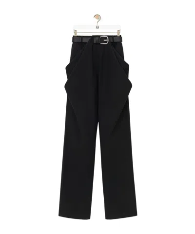 LOEWE DRAPED TROUSERS IN COTTON