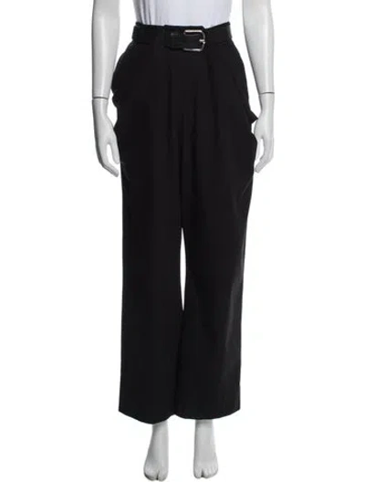 Pre-owned Loewe Draped Trousers Wide Leg Pants In Black