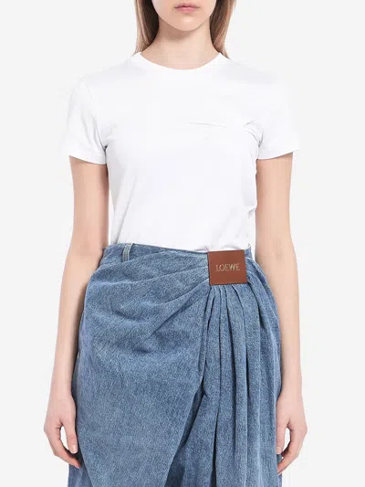 Loewe Draped Tshirt In White