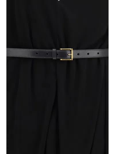 Loewe Draped Dress In Viscose In Black