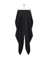 Loewe Draped Wool Trousers In Black