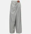 LOEWE DRAPED WOOL WIDE-LEG PANTS