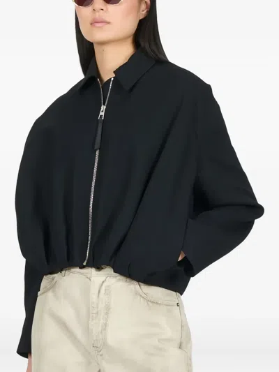 Loewe Draped Zip-front Jacket In Blue