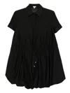 Loewe Cotton Blend Short Dress In Black