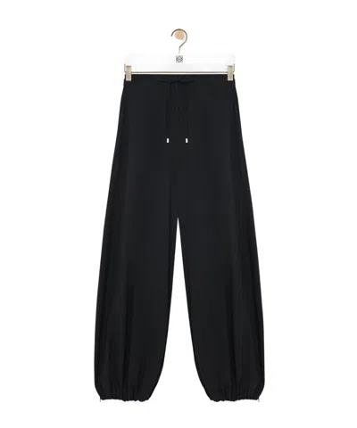 Loewe Drawstring Casual Pants In Black