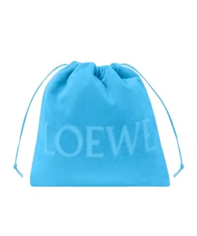 LOEWE MEDIUM DRAWSTRING POUCH IN TERRYCLOTH