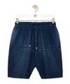 Loewe Drawstring Elastic Waist Shorts In Black