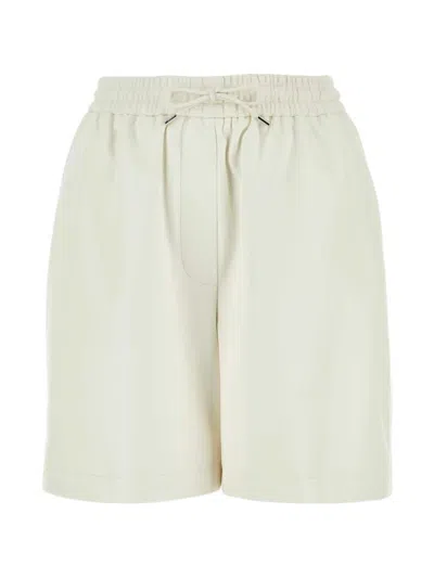 Loewe Lamb Leather Tailored Shorts In White