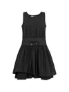Loewe Drawstring Mini Dress In Black