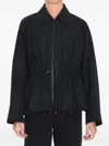 Loewe Jacket Cotton Collared Elasticated Waist Long Sleeves In Black