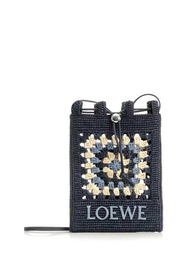 Loewe Drawstring Pocket Crossbody Bags Blue