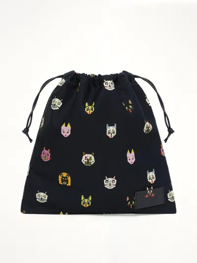 Loewe Drawstring Pouch Cats In Blue