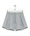 Loewe Womens Light Grey Anagram-embroidered Relaxed-fit Cotton-blend Shorts Xs In Gray
