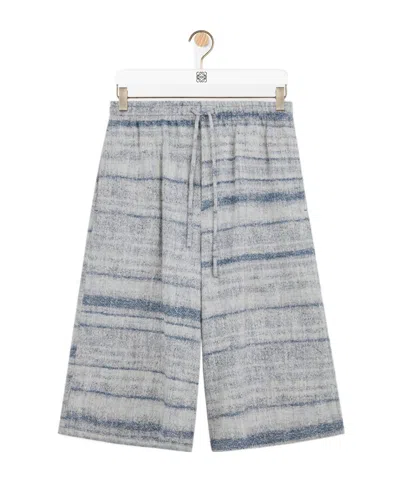 Loewe Drawstring Shorts In Denim In Blue
