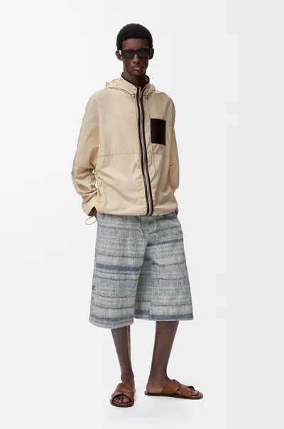 Loewe Drawstring Shorts In Denim Size: Xl For Man In Blue