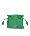 Loewe Bunny Mini Flamenco Clutch In Nappa Calfskin In Green