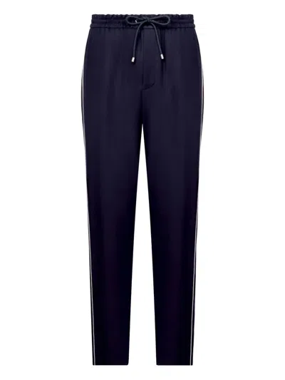 Loewe Drawstring Side-stripe Trousers In Blue