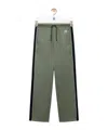 Loewe Drawstring Side-stripe Trousers In Green