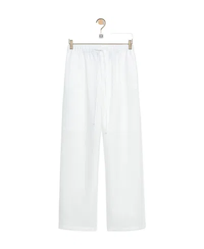 Loewe Drawstring Trousers In Linen