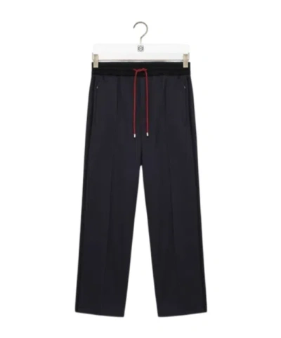 Loewe Drawstring Trousers In Wool In Black