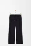 Loewe Wool-blend Drawstring Trousers In Brown